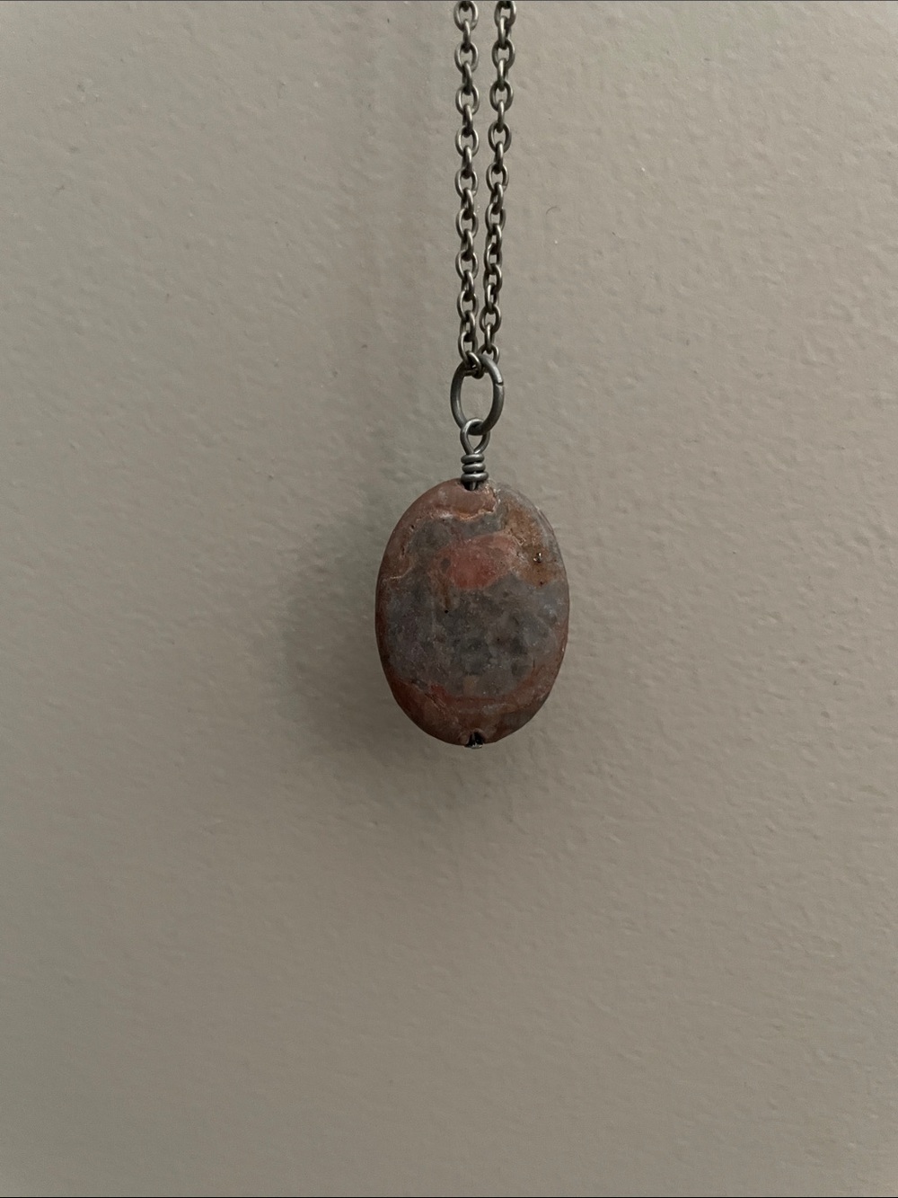 Oval rust brown/orange stone Necklace